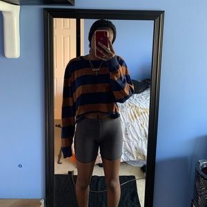 Striped cropped sweater